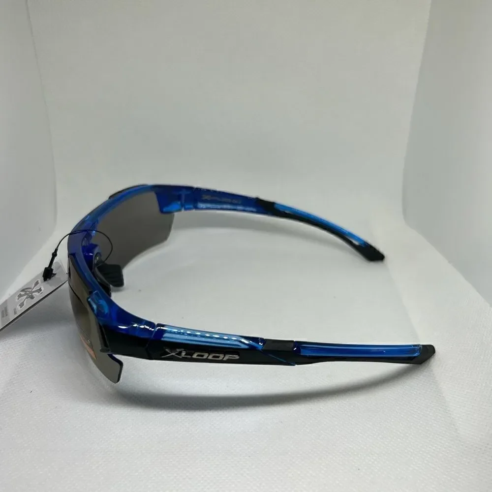 X-Loop Semi-Rimless Mirrored Sunglasses